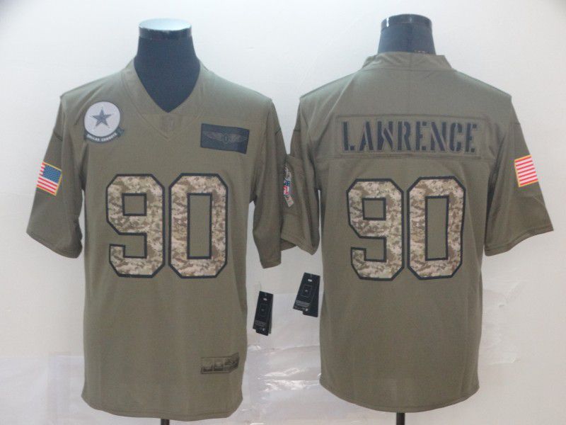 Men Dallas cowboys #90 Lawrenge Nike 2019 Olive Camo Salute to Service Limited NFL Jerseys